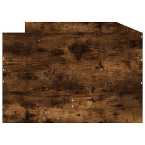 vidaXL Bed Frame with Drawers Smoked Oak 90x190 cm