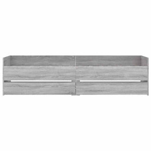 vidaXL Bed Frame with Drawers Grey Sonoma 90x190 cm