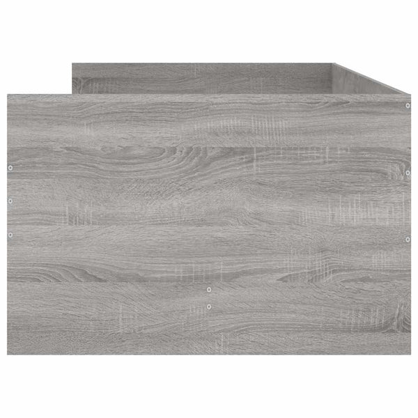 vidaXL Bed Frame with Drawers Grey Sonoma 90x190 cm
