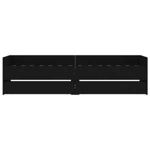 vidaXL Bed with Drawers Black 75x190 cm