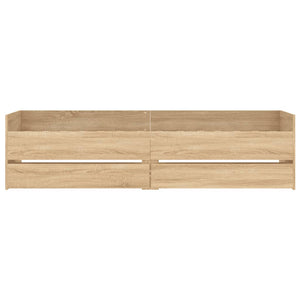 vidaXL Bed with Drawers Sonoma Oak 75x190 cm