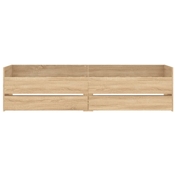 vidaXL Bed with Drawers Sonoma Oak 75x190 cm