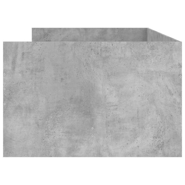 vidaXL Bed with Drawers Concrete Gray 75x190 cm