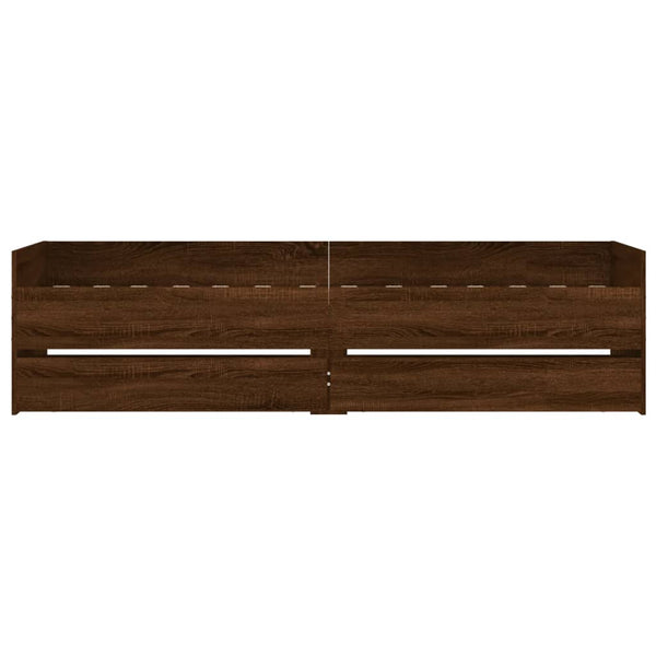 vidaXL Bed with Drawers Brown Oak-look 75x190 cm
