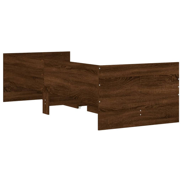 vidaXL Bed with Drawers Brown Oak-look 75x190 cm