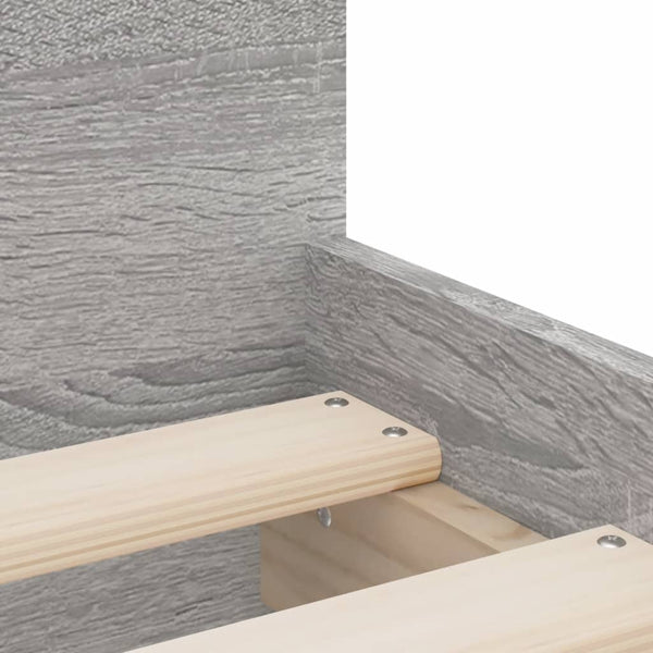 vidaXL Bed with Drawers Grey Sonoma 75x190 cm