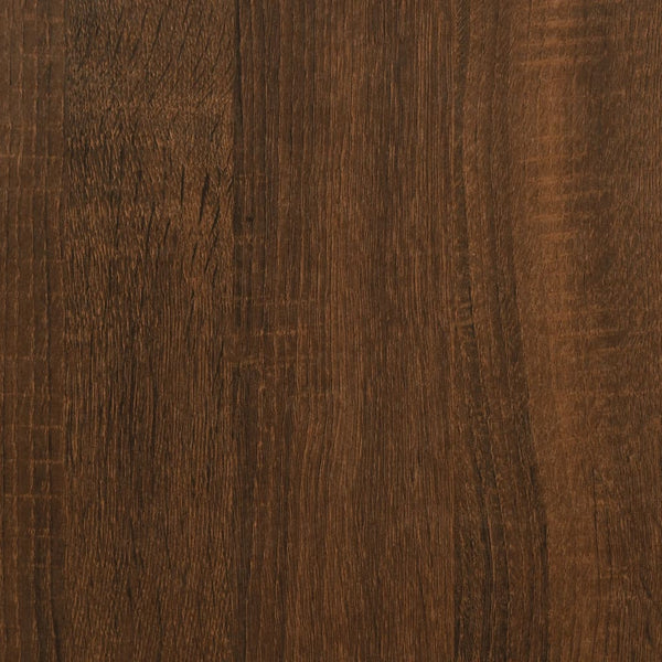 vidaXL Bed Frame with Headboard Brown Oak Look 140x200 cm
