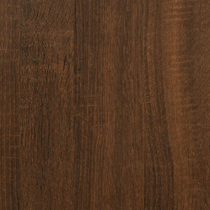 vidaXL Bed Frame with Headboard Brown Oak-Look 120x200 cm