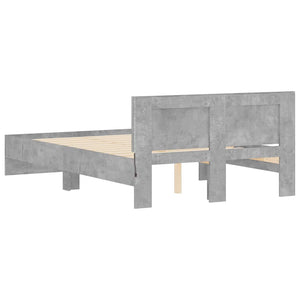 Bettgestell 140x190 cm mit LED Betongrau