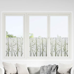 vidaXL Window Films 2 pcs. Frosted Bamboo Pattern PVC