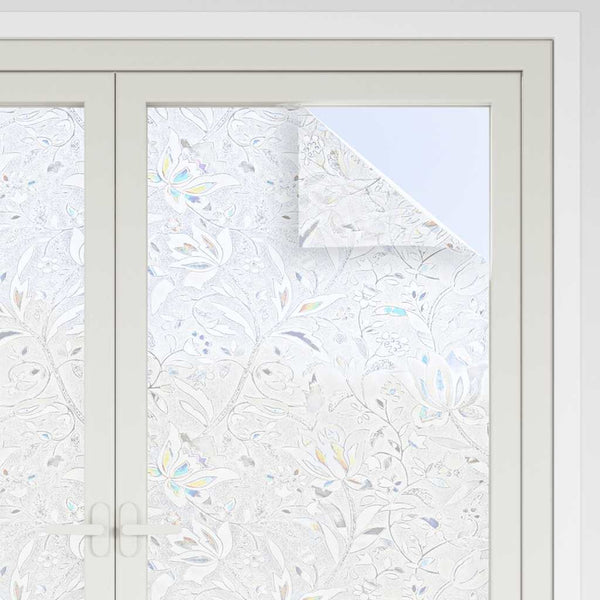 vidaXL Window Films 2 pcs. Matte Floral Pattern PVC