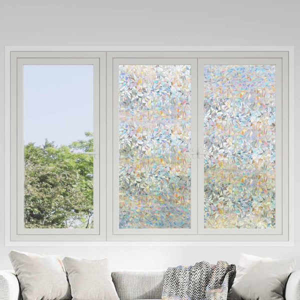 vidaXL Window Films 5 pcs. Frosted 3D Rainbow Pattern PVC