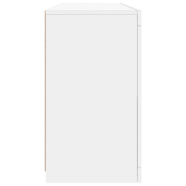 vidaXL Sideboard with LED Lights White 142.5x37x67 cm