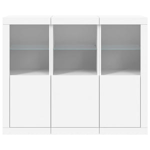 vidaXL Sideboards with LED Lights 3 pcs. White Engineered Wood