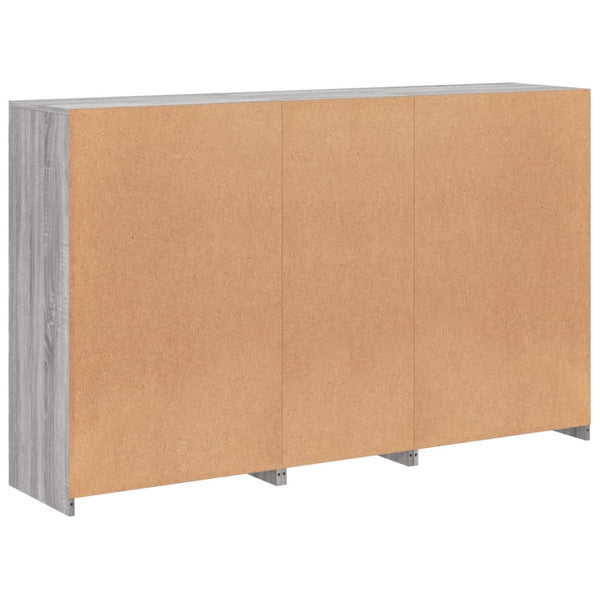 vidaXL Sideboard with LED Lights Sonoma Grey 162x37x100 cm