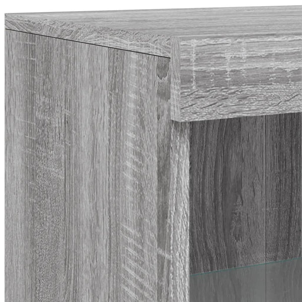 vidaXL Sideboard with LED Lights Sonoma Grey 162x37x100 cm
