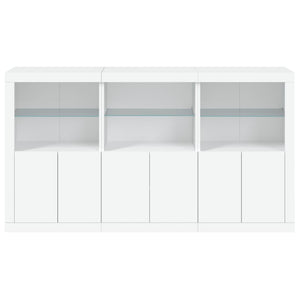 Sideboard mit LED-Leuchten, Weiß, 181,5 cm