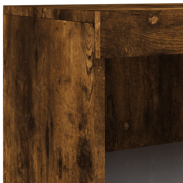 Sideboard mit LED-Leuchten, Räuchereiche, 181,5 cm