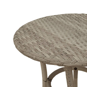 3-tlg. Bistro-Set Hellgrau Poly Rattan