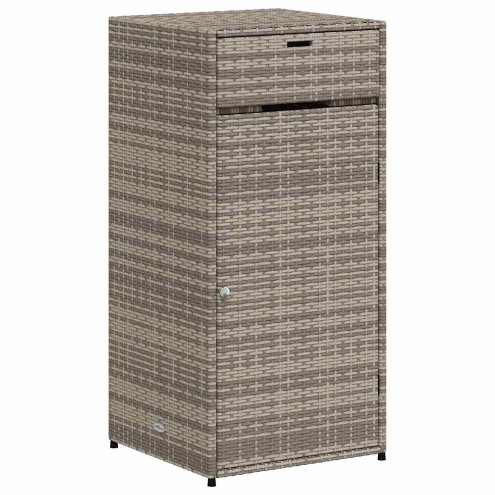 Gartenschrank Grau Poly Rattan 55x111cm
