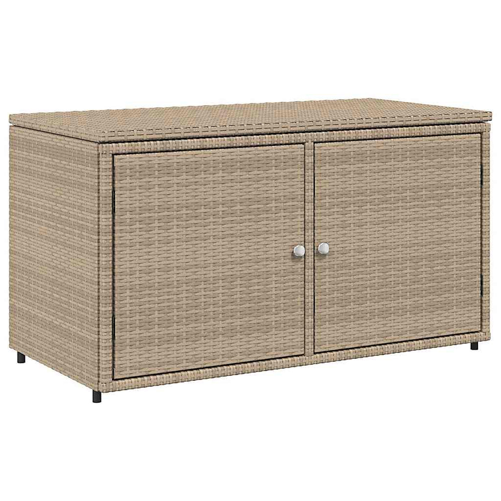 Gartenschrank Beige Poly Rattan 110x55x60,5cm
