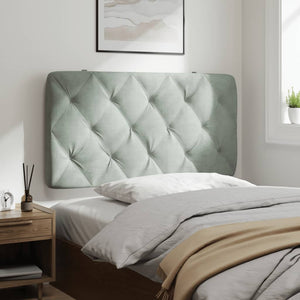 vidaXL Headboard Cushion Light Grey 100 cm Velvet