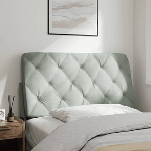 vidaXL Headboard Cushion Light Grey 100 cm Velvet