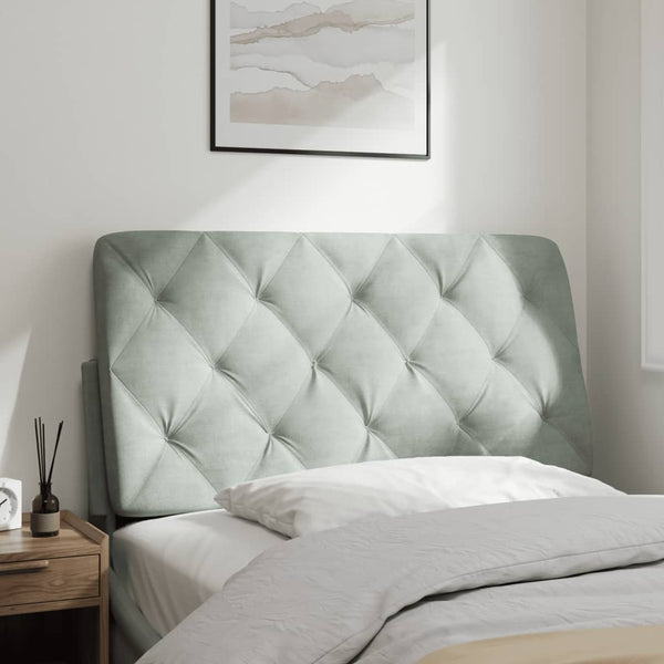 vidaXL Headboard Cushion Light Grey 100 cm Velvet