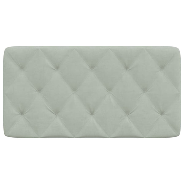 vidaXL Headboard Cushion Light Grey 100 cm Velvet