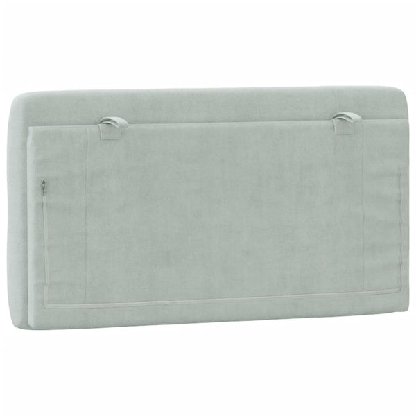 vidaXL Headboard Cushion Light Grey 100 cm Velvet
