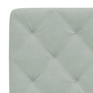 vidaXL Headboard Cushion Light Grey 100 cm Velvet