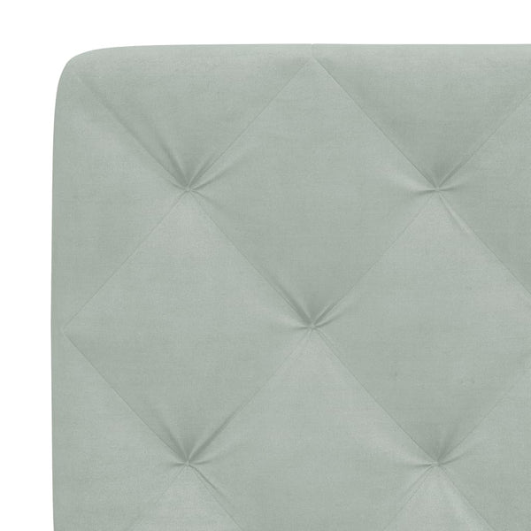 vidaXL Headboard Cushion Light Grey 100 cm Velvet