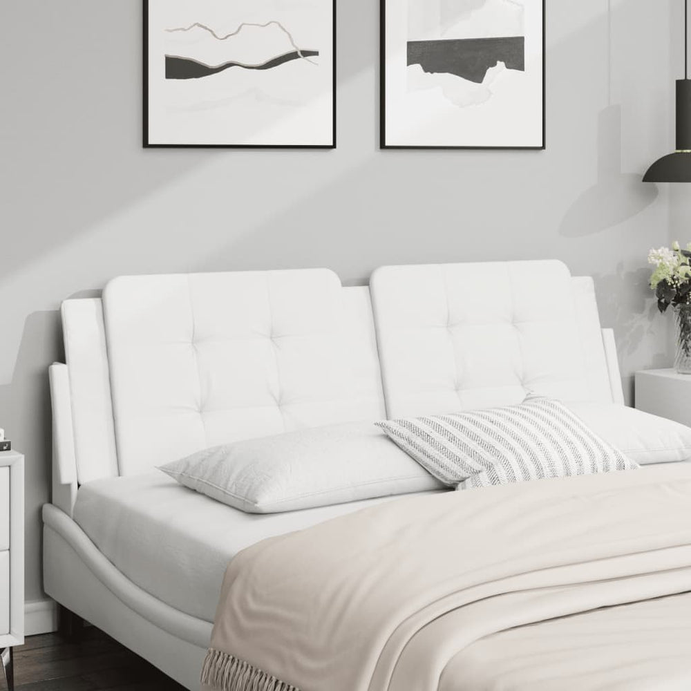 vidaXL Headboard Cushion "Zadar" White 160 cm Artificial Leather