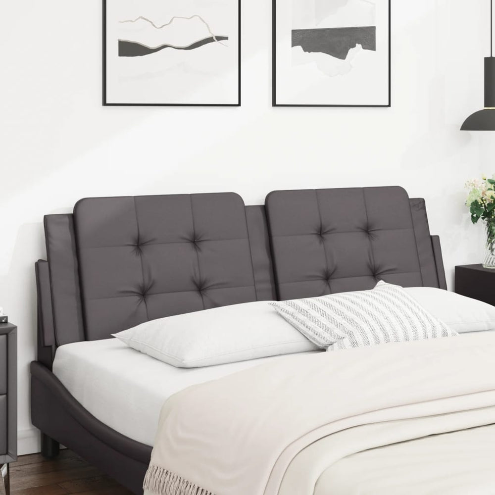 vidaXL Headboard Cushion "Zadar" Grey 160 cm Artificial Leather