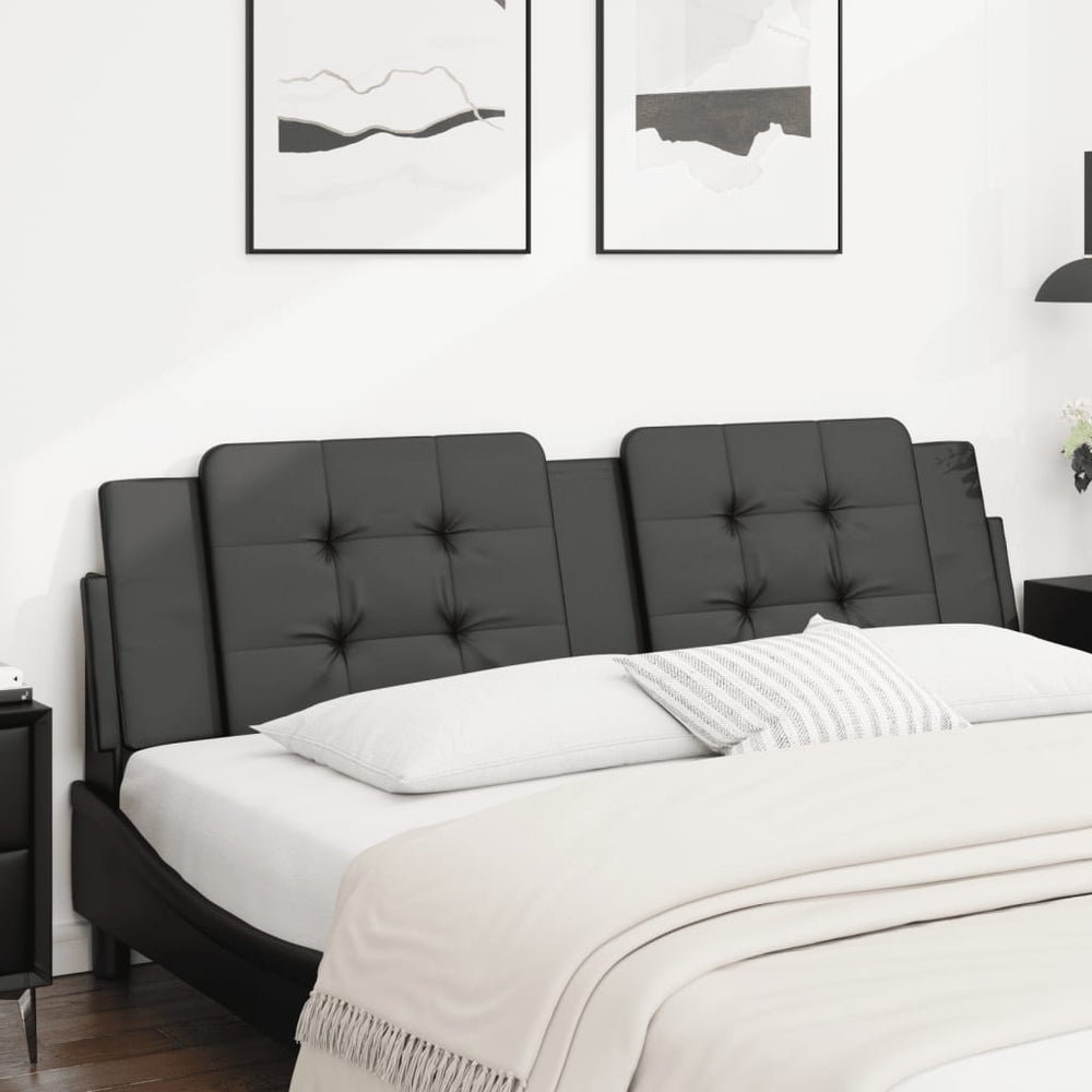 vidaXL Headboard Cushion "Zadar" Black 180 cm Artificial Leather