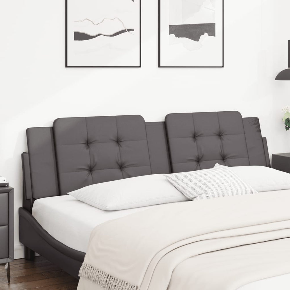 vidaXL Headboard Cushion "Zadar" Grey 180 cm Artificial Leather