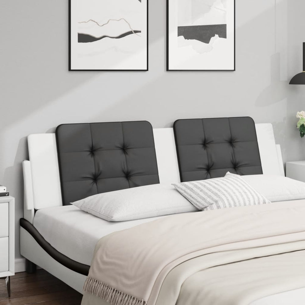 vidaXL Headboard Cushion "Zadar" Black and White 180 cm Faux Leather