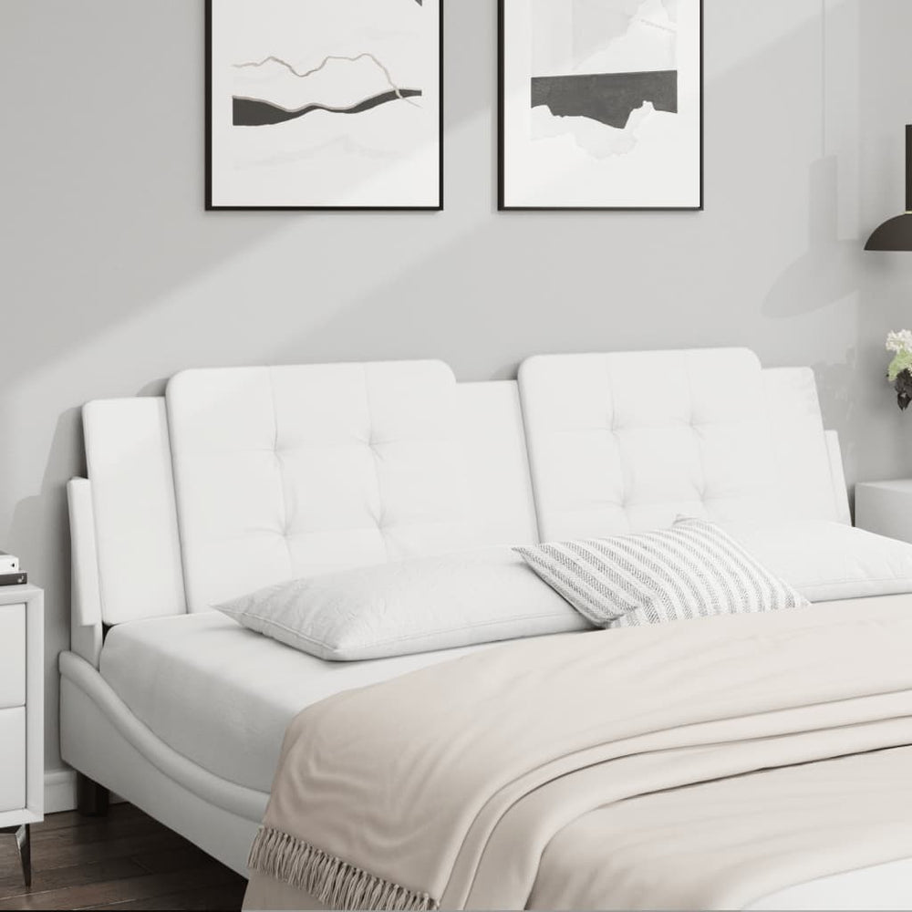 vidaXL "Zadar" Headboard Pillow White 183 cm Faux Leather