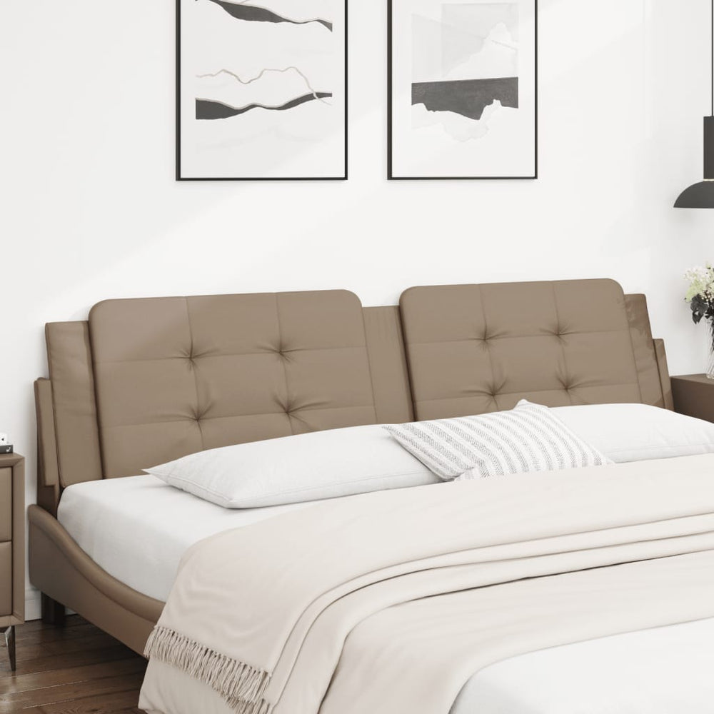 vidaXL Headboard Cushion "Zadar" Cappuccino Brown 200 cm Faux Leather