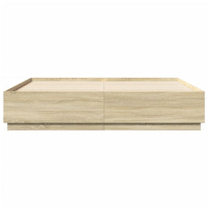 Bettgestell mit LED 180x200 cm Sonoma Eiche