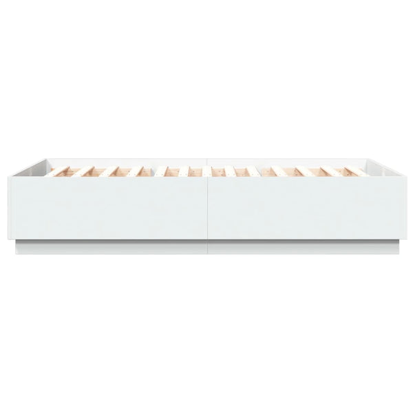vidaXL LED Bed Frame White 150x200 cm Engineered Wood