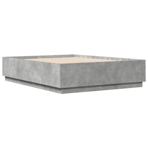 vidaXL LED Bed Frame Concrete Grey 150x200 cm Engineered Wood