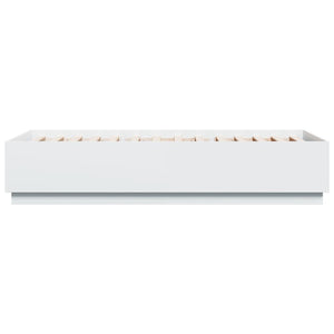 vidaXL LED Bed Frame White 100x200 cm Engineered Wood