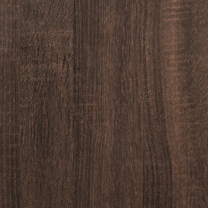 vidaXL Bed Frame with LED Brown Oak Effect 90x200 cm Engineered Wood