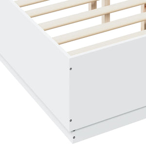 vidaXL LED Bed Frame White 140x190 cm Engineered Wood