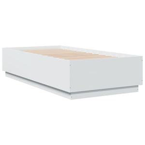Bettgestell mit LED Weiß 90x190 cm