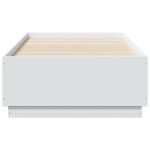 Bettgestell mit LED Weiß 90x190 cm