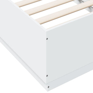Bettgestell mit LED Weiß 90x190 cm