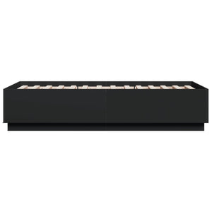 Bettgestell mit LED Schwarz 90x190 cm