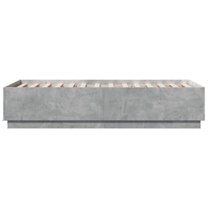 Bettgestell mit LED 75x190 cm Betongrau